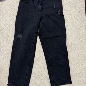 Men's Black Distressed Jeans
